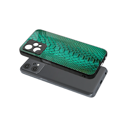 Croco Emerald sleek oneplus nord ce 2 lite cover with tempered glass back and TPU edges