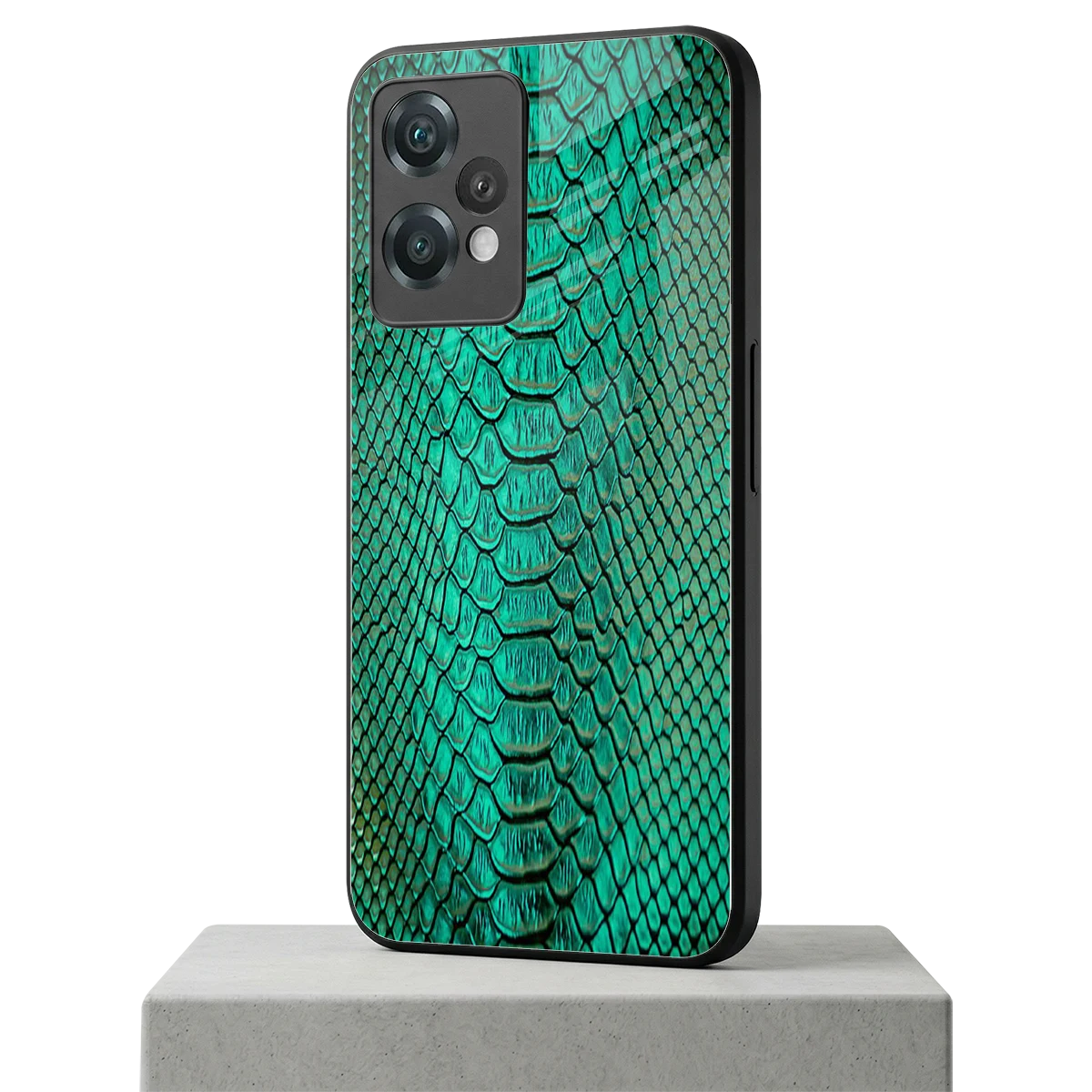 Croco Emerald oneplus nord ce 2 lite mobile cover | shockproof glass phone case