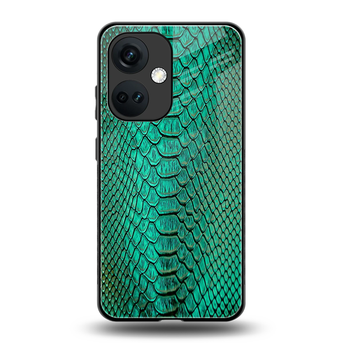 Croco Emerald back phone cover | glass case for oneplus nord ce 3
