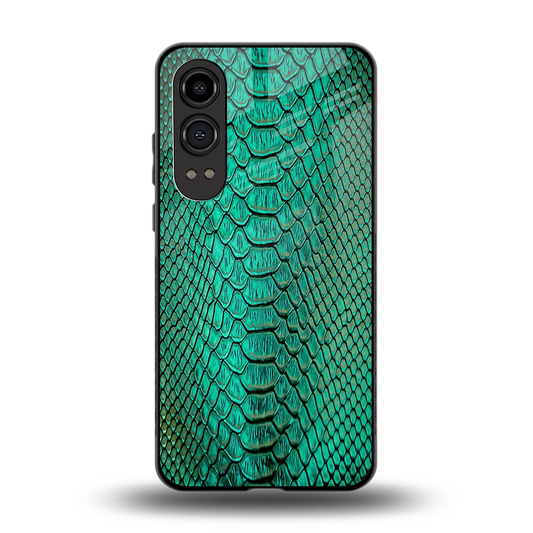 Croco Emerald back phone cover | glass case for oneplus nord ce 4 lite