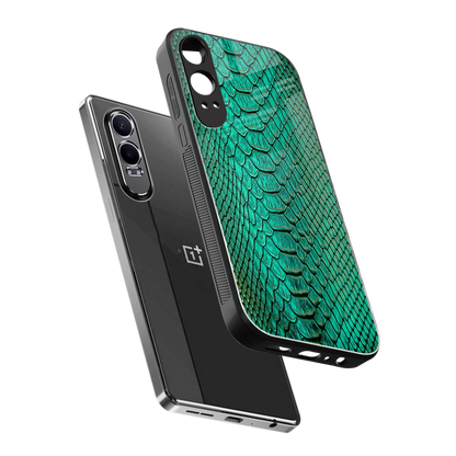 Croco Emerald sleek oneplus nord ce 4 lite cover with tempered glass back and TPU edges
