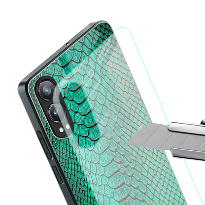 Croco Emerald stylish phone case for oneplus nord ce 4 lite | glossy glass and slim fit