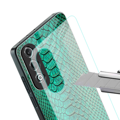 Croco Emerald stylish phone case for oneplus nord ce 4 | glossy glass and slim fit