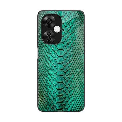 Croco Emerald back phone cover | glass case for oneplus nord ce 3 lite