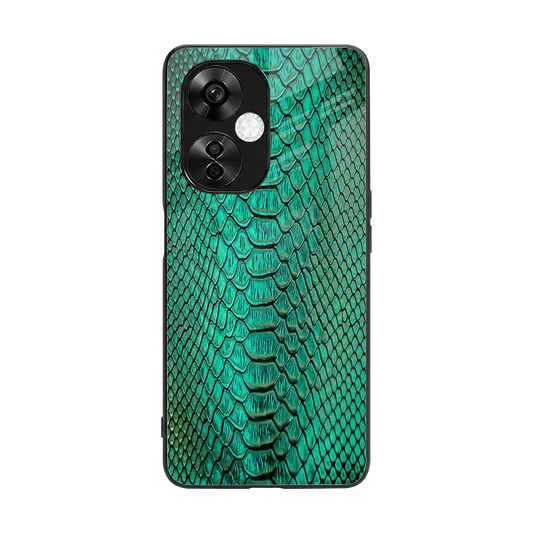 Croco Emerald back phone cover | glass case for oneplus nord ce 3 lite