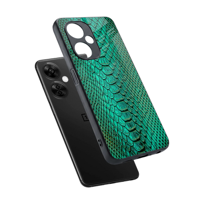 Croco Emerald sleek oneplus nord ce 3 lite cover with tempered glass back and TPU edges