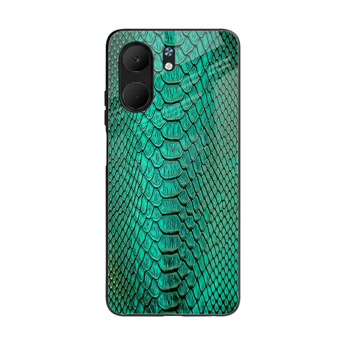 Croco Emerald back phone cover | glass case for oppo a5x 5g