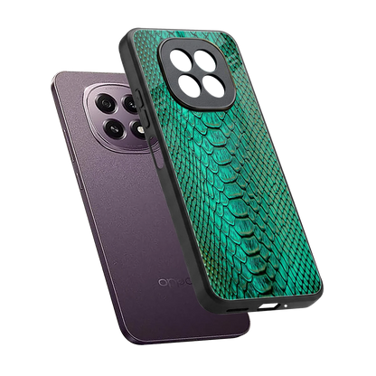 Croco Emerald sleek oppo f29 5g cover with tempered glass back and TPU edges