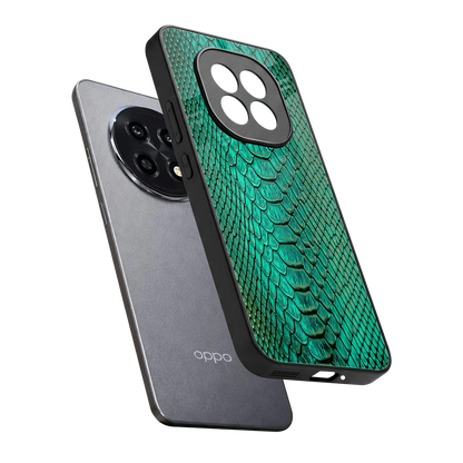 Croco Emerald sleek oppo f29 pro 5g cover with tempered glass back and TPU edges