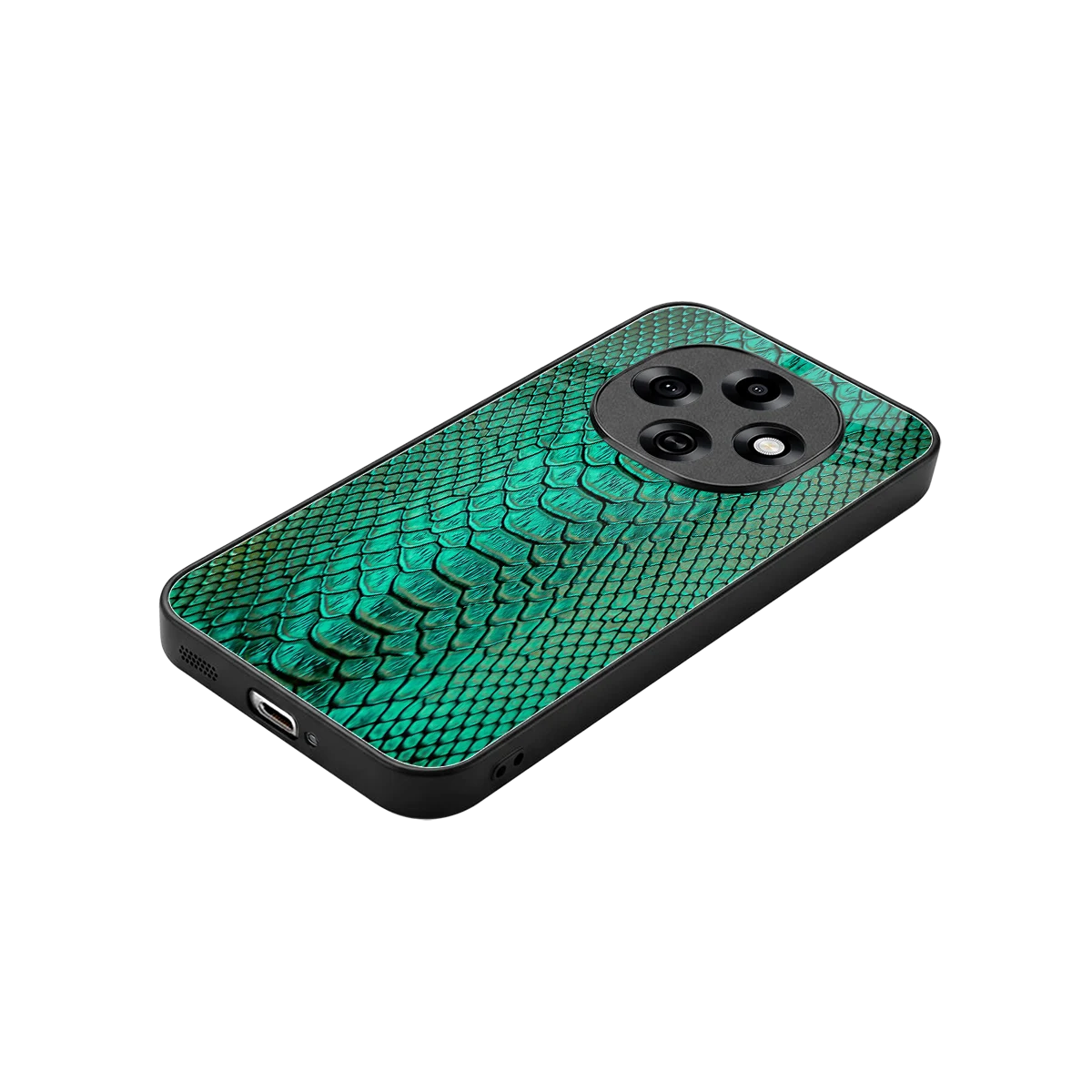 Croco Emerald stylish phone case for oppo f31 pro 5g | glossy glass and slim fit