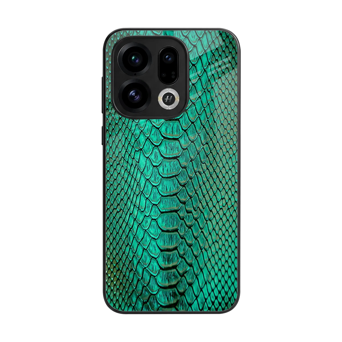 Croco Emerald back phone cover | glass case for oppo find x9