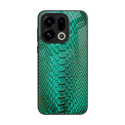 Croco Emerald back phone cover | glass case for oppo find x9