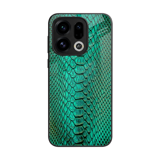 Croco Emerald back phone cover | glass case for oppo find x9