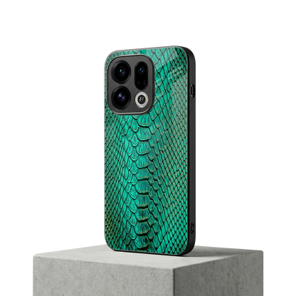 Croco Emerald oppo find x9 mobile cover | shockproof glass phone case