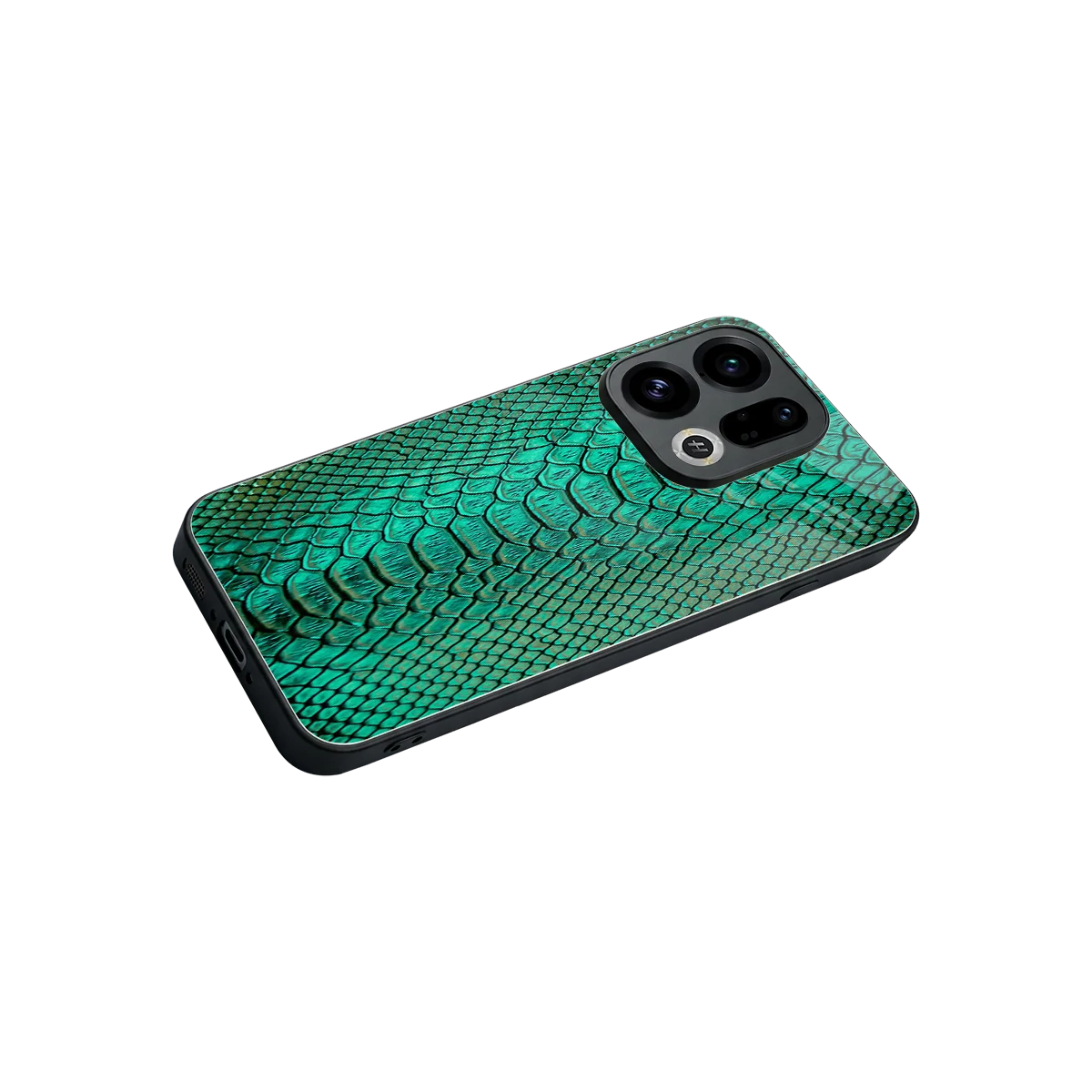 Croco Emerald stylish phone case for oppo find x9 | glossy glass and slim fit