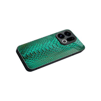 Croco Emerald stylish phone case for oppo find x9 | glossy glass and slim fit