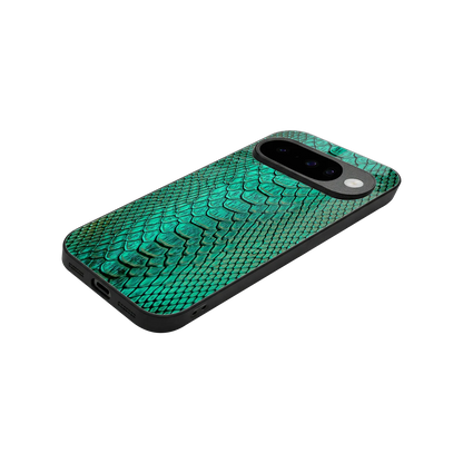 Croco Emerald stylish phone case for google pixel 10 | glossy glass and slim fit