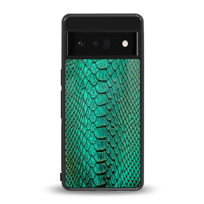 Croco Emerald back phone cover | glass case for google pixel 6 pro