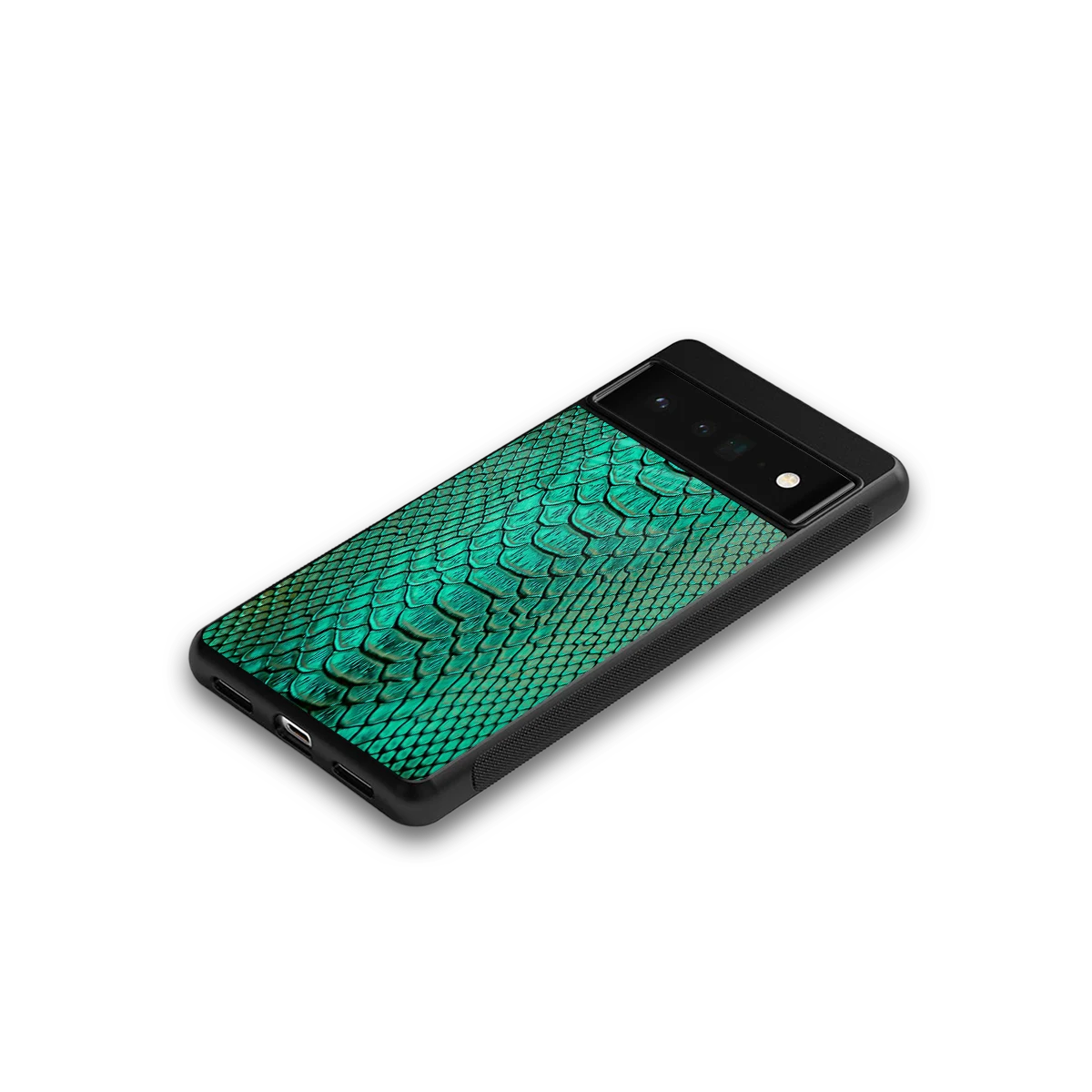 Croco Emerald google pixel 6 pro mobile cover | shockproof glass phone case