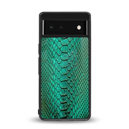 Croco Emerald back phone cover | glass case for google pixel 6a