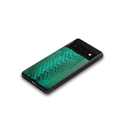 Croco Emerald google pixel 6a mobile cover | shockproof glass phone case
