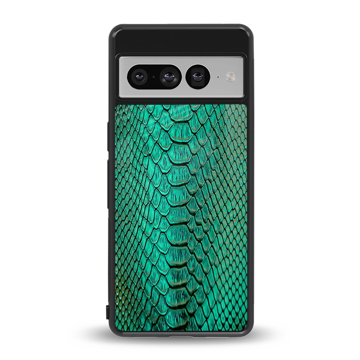 Croco Emerald back phone cover | glass case for google pixel 7 pro