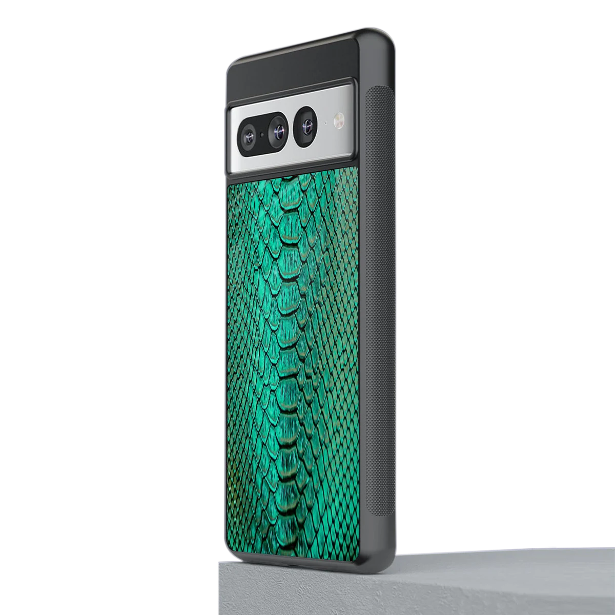 Croco Emerald stylish phone case for google pixel 7 pro | glossy glass and slim fit