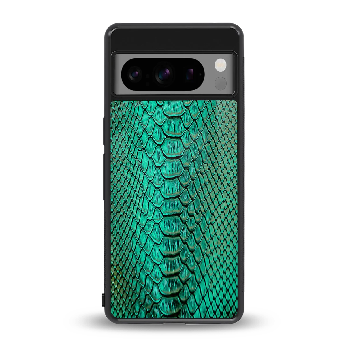 Croco Emerald back phone cover | glass case for google pixel 8 pro