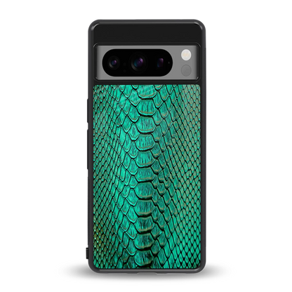 Croco Emerald back phone cover | glass case for google pixel 8 pro