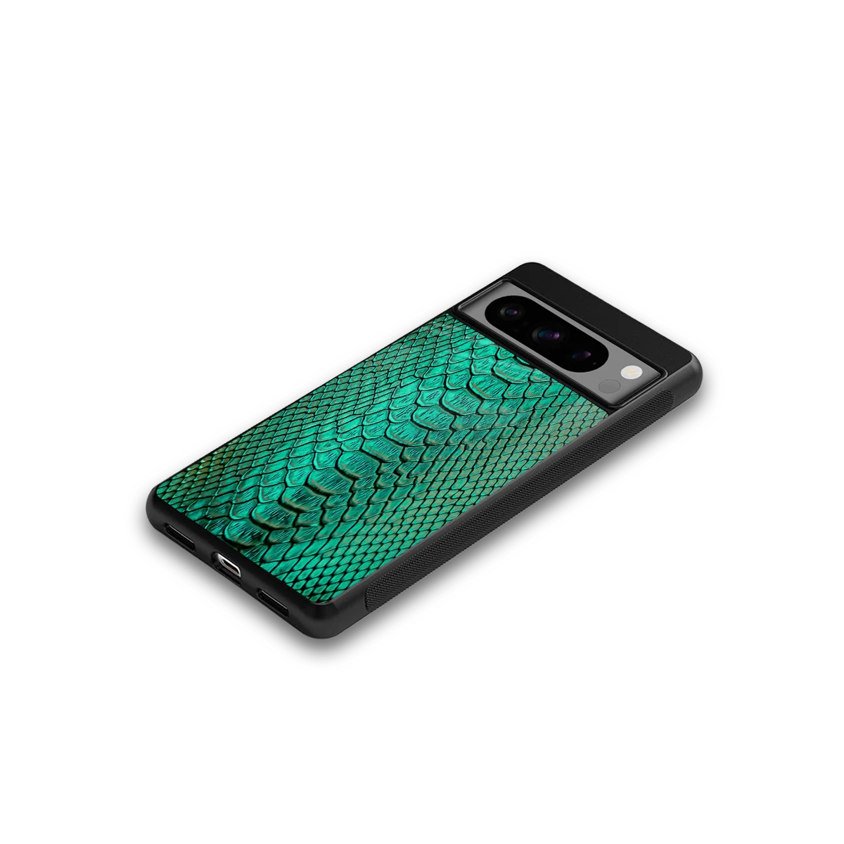 Croco Emerald google pixel 8 pro mobile cover | shockproof glass phone case