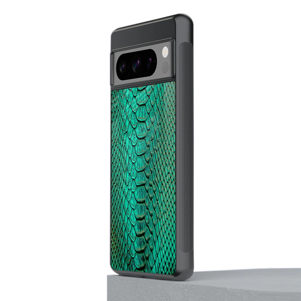 Croco Emerald stylish phone case for google pixel 8 pro | glossy glass and slim fit