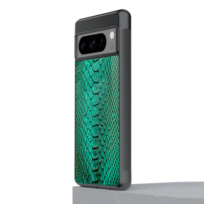 Croco Emerald stylish phone case for google pixel 8 pro | glossy glass and slim fit