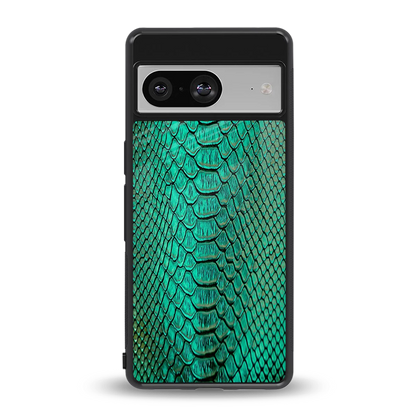 Croco Emerald back phone cover | glass case for google pixel 8