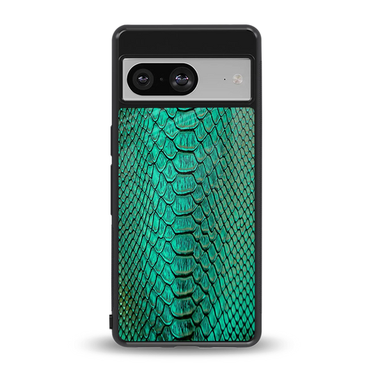 Croco Emerald back phone cover | glass case for google pixel 8