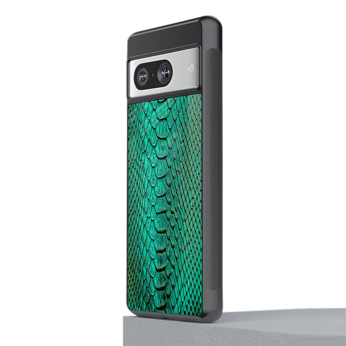 Croco Emerald stylish phone case for google pixel 8 | glossy glass and slim fit