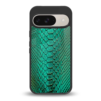 Croco Emerald back phone cover | glass case for google pixel 9