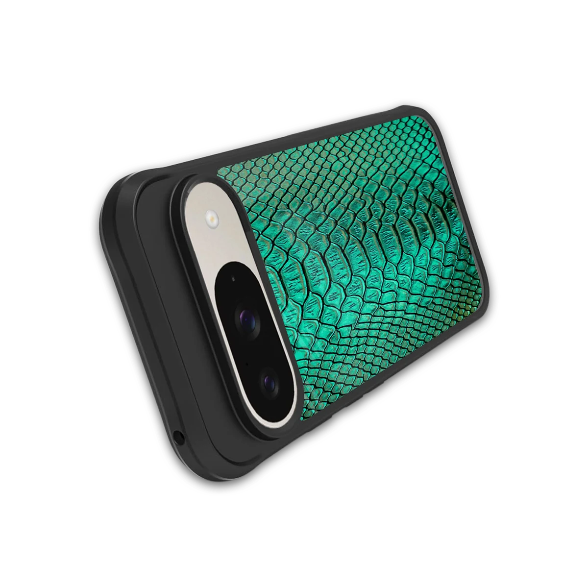Croco Emerald stylish phone case for google pixel 9 | glossy glass and slim fit
