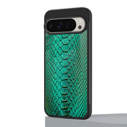 Croco Emerald google pixel 9 pro xl mobile cover | shockproof glass phone case