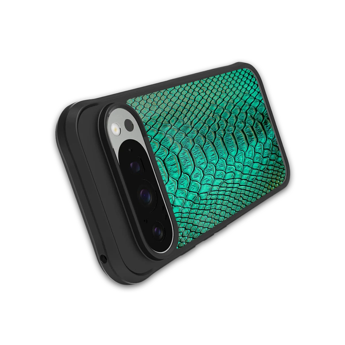 Croco Emerald stylish phone case for google pixel 9 pro | glossy glass and slim fit