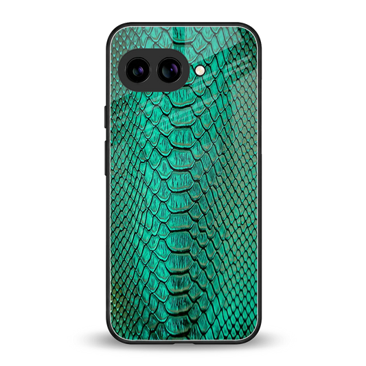 Croco Emerald back phone cover | glass case for google pixel 9a