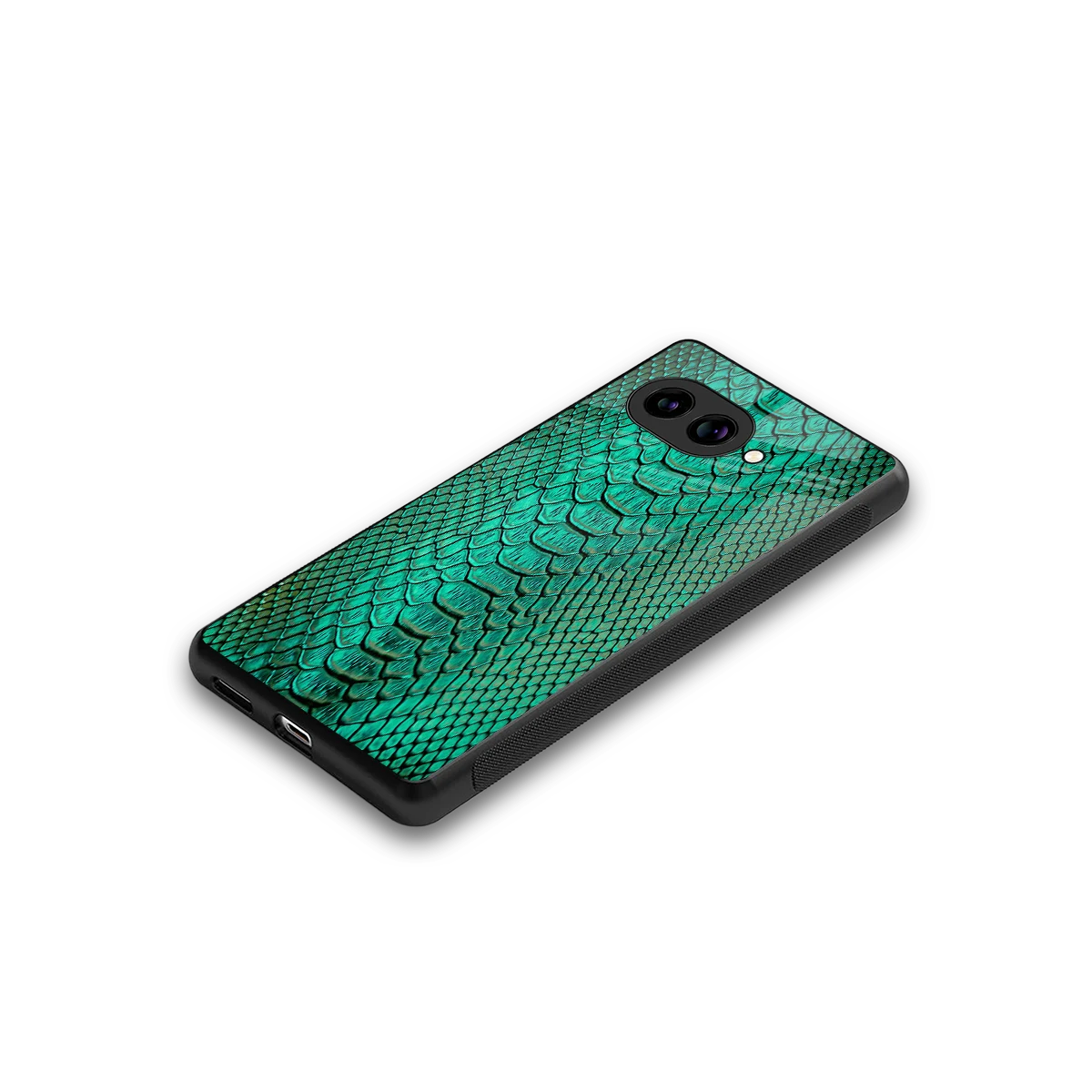 Croco Emerald stylish phone case for google pixel 10a | glossy glass and slim fit