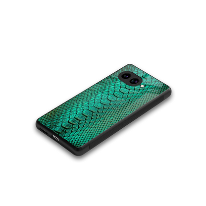 Croco Emerald stylish phone case for google pixel 10a | glossy glass and slim fit
