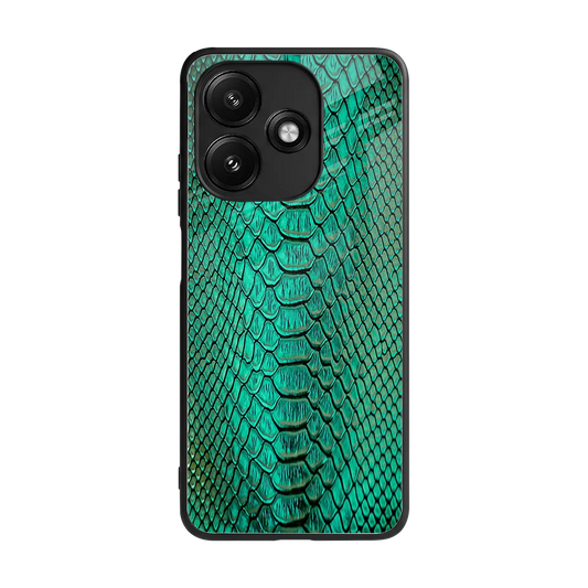 Croco Emerald back phone cover | glass case for redmi 12 5g