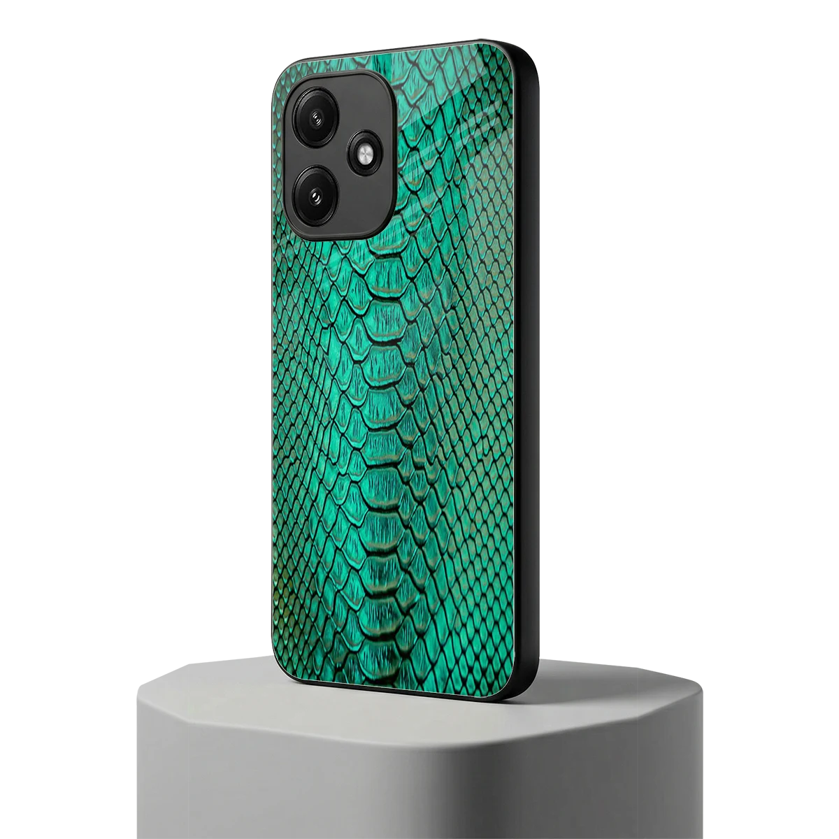Croco Emerald redmi 12 5g mobile cover | shockproof glass phone case