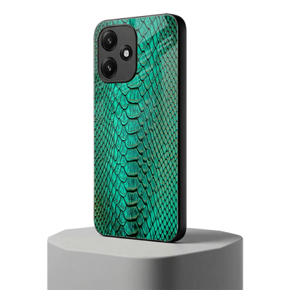 Croco Emerald redmi 12 5g mobile cover | shockproof glass phone case