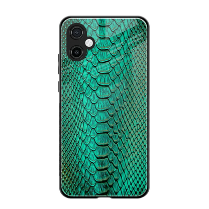 Croco Emerald back phone cover | glass case for samsung galaxy a06 5g