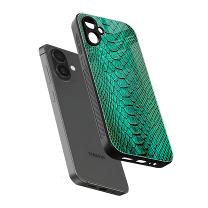 Croco Emerald sleek samsung galaxy a06 5g cover with tempered glass back and TPU edges