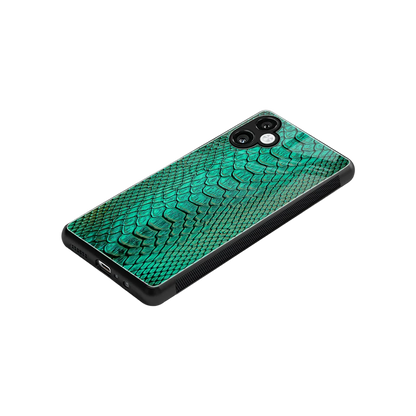 Croco Emerald stylish phone case for samsung galaxy a06 5g | glossy glass and slim fit