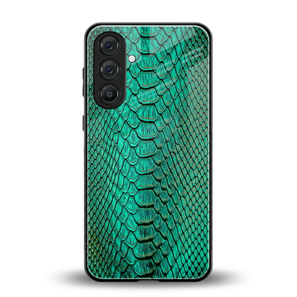 Croco Emerald back phone cover | glass case for samsung galaxy a36 5g