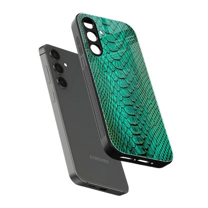 Croco Emerald sleek samsung galaxy a16 5g cover with tempered glass back and TPU edges